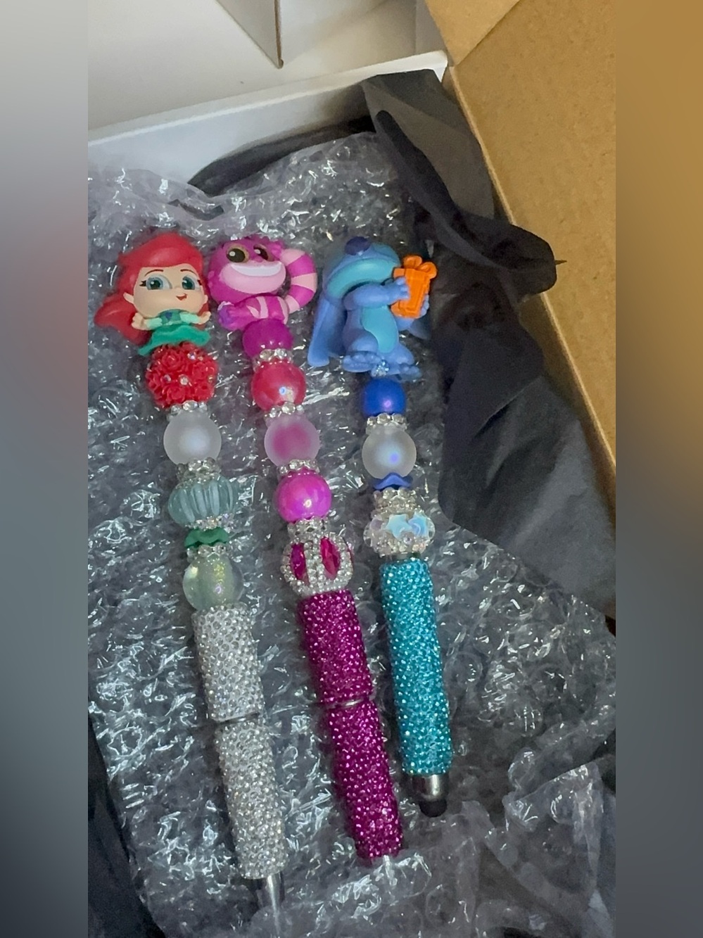 Handmade Kids Character Beaded Pen - Pink, Red, Black, White - Picture 5 of 5